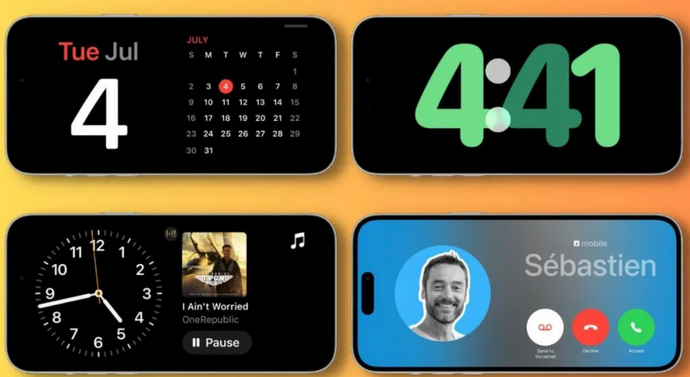 滨江苹果手机维修分享iOS17横屏充电待机显示有什么好处 